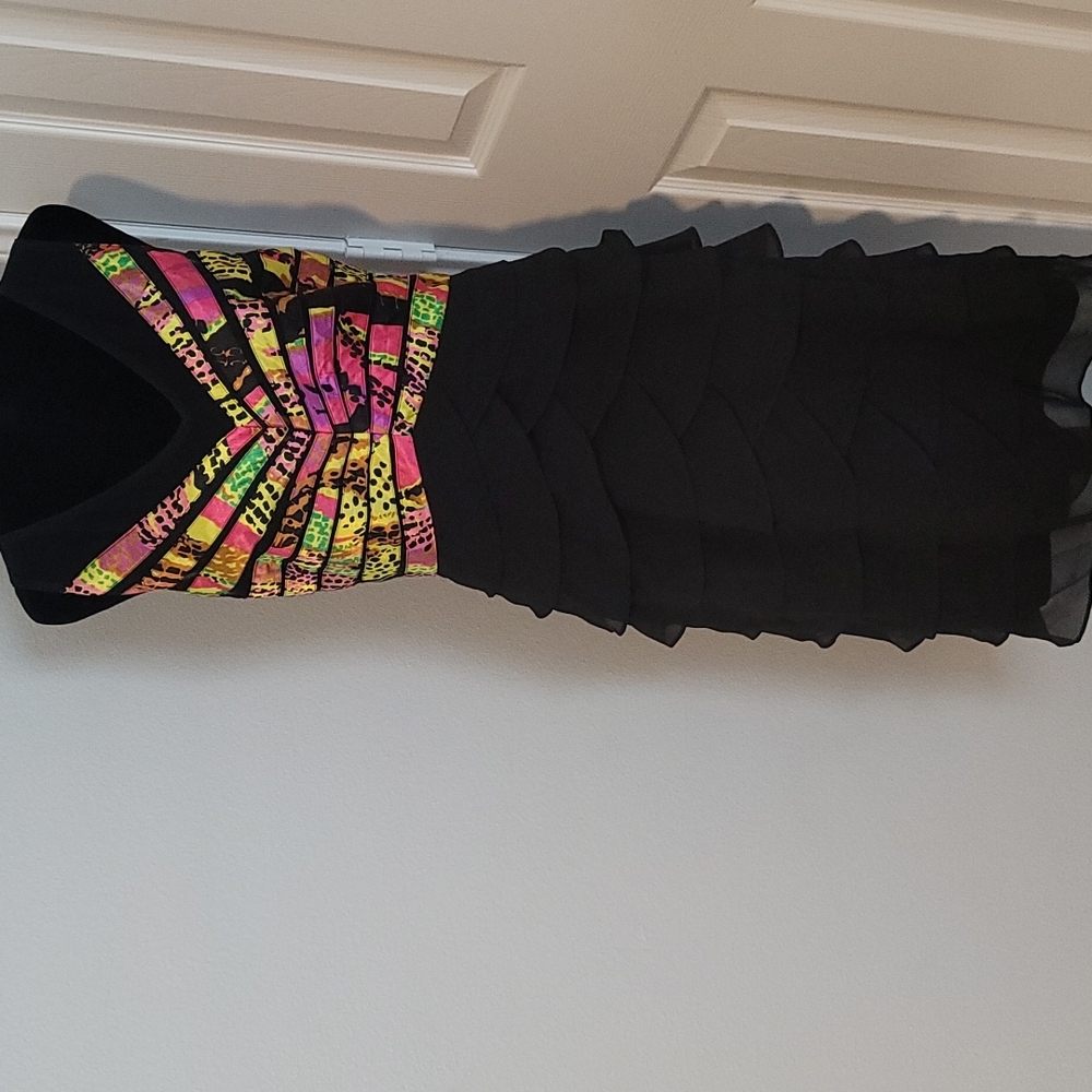 Midnight velvet tiered dress
